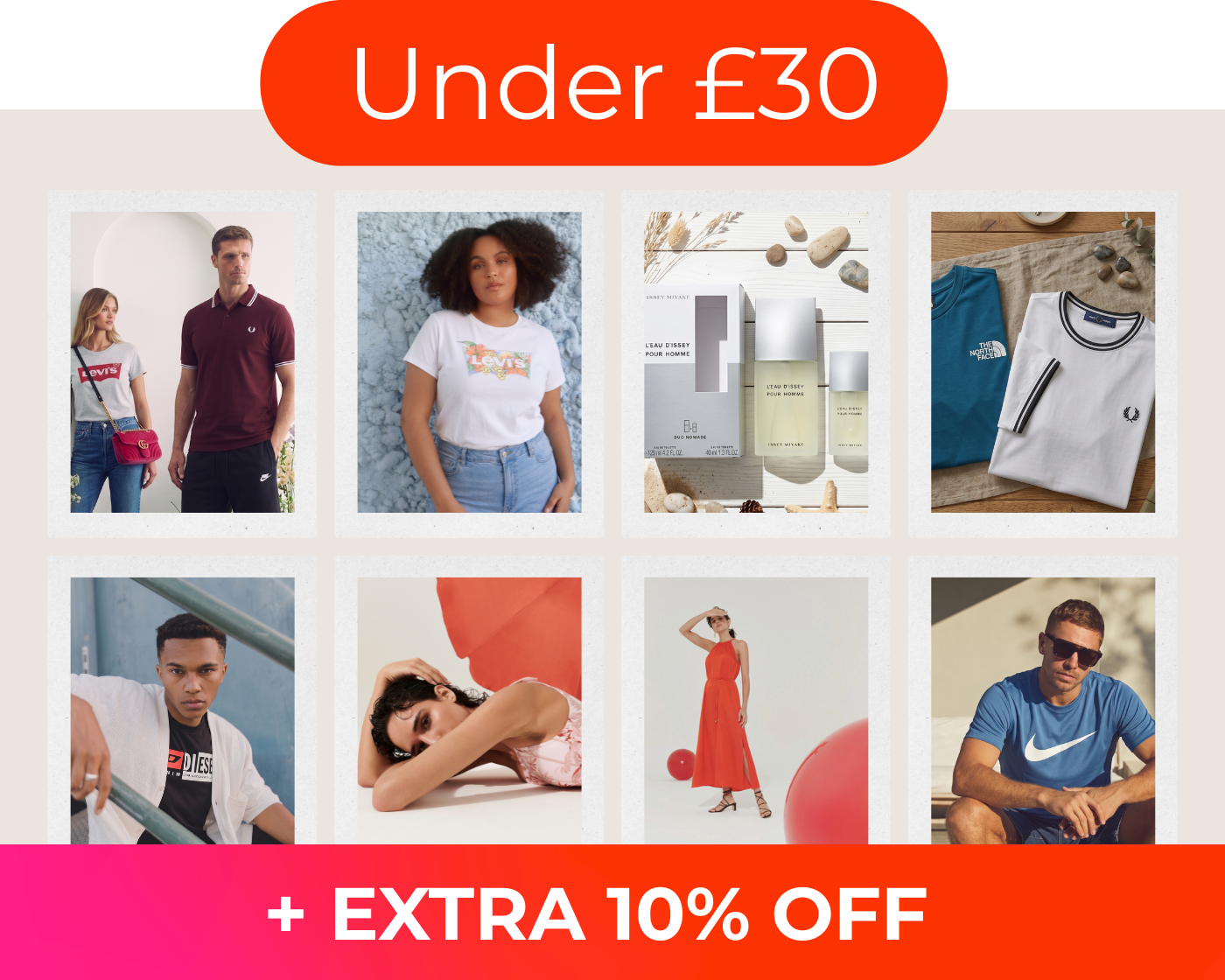 Under £30 + EXTRA 10% OFF 