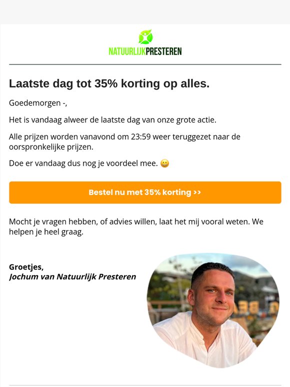 Laatste dag 35% korting op al onze supplementen 😍🍃