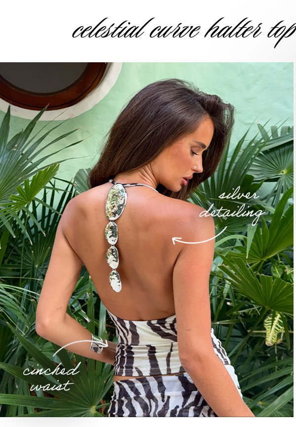 CELESTIAL CURVE HALTER TOP