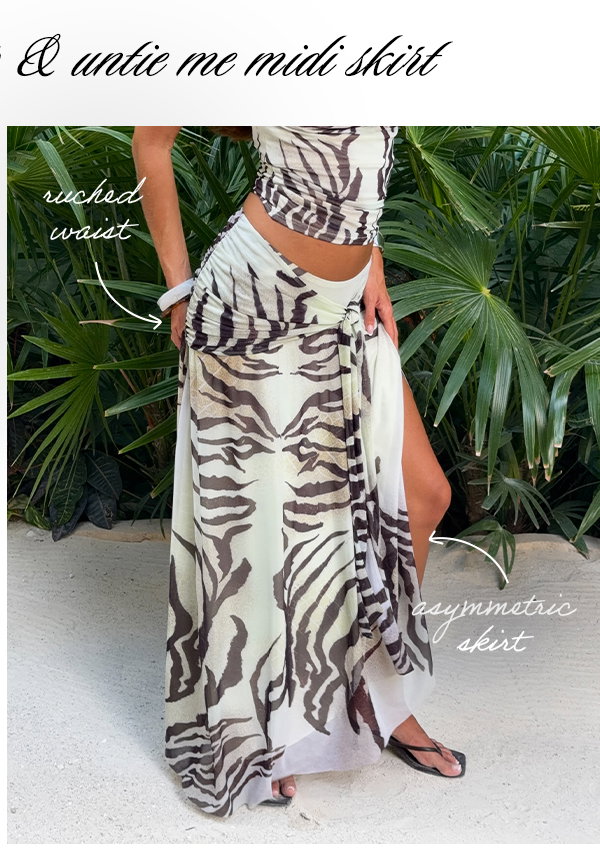 UNTIE ME MIDI SKIRT