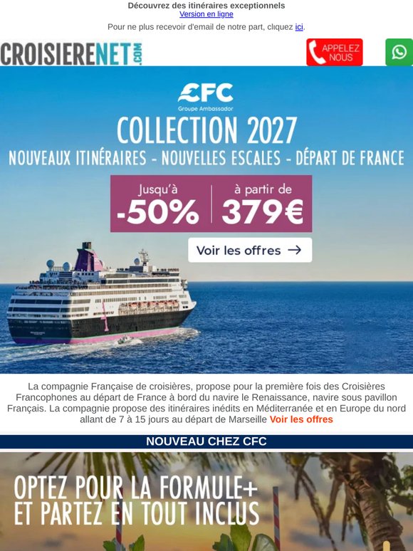 Nouveaux départs 2027, économisez jusqu'à 50%