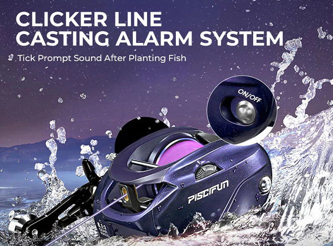 AlinoX 400 Saltwater Freshwater Baitcasting Reel With Bait Clicker