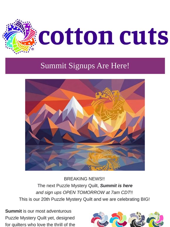 Summit PMQ Signups OPEN TOMORROW!