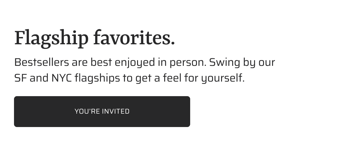 You're invited.