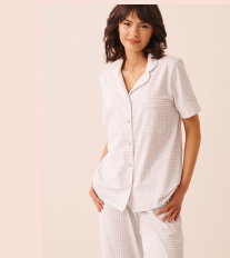 Cotton Short Sleeve Button-down Shirt