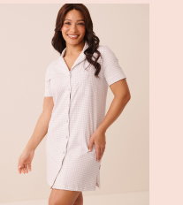 Cotton Button-down Sleepshirt