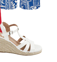 T-BAR WEDGE SANDALS
