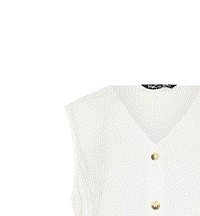 WHITE BUTTON FRONT VEST