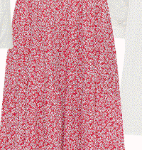 RED FLORAL PRINT TIERED MAXI DRESS