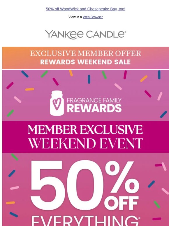 50% Off Everything, This Weekend Only!
