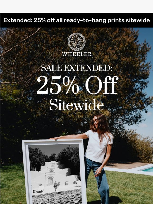 Extended: 25% Off Sitewide