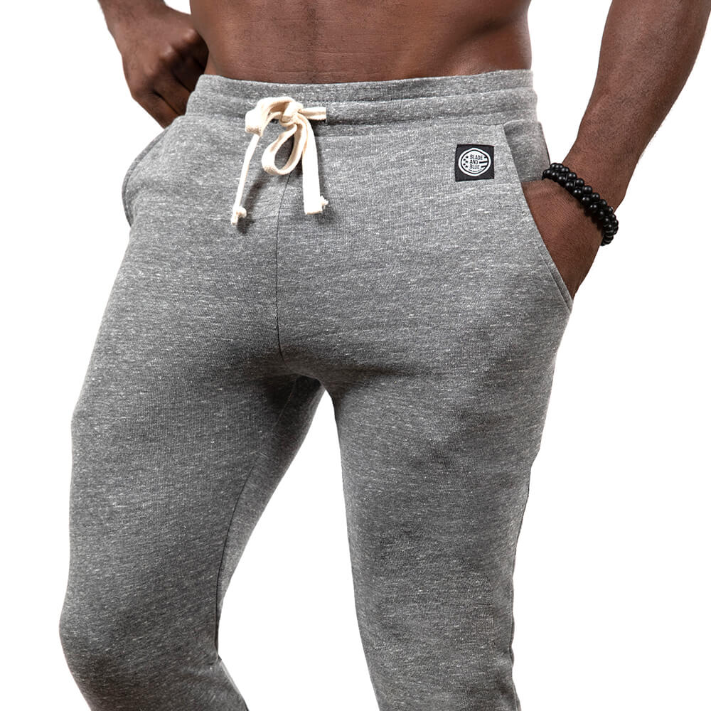 Image of Vintage Grey Marled Jogger Sweatpants