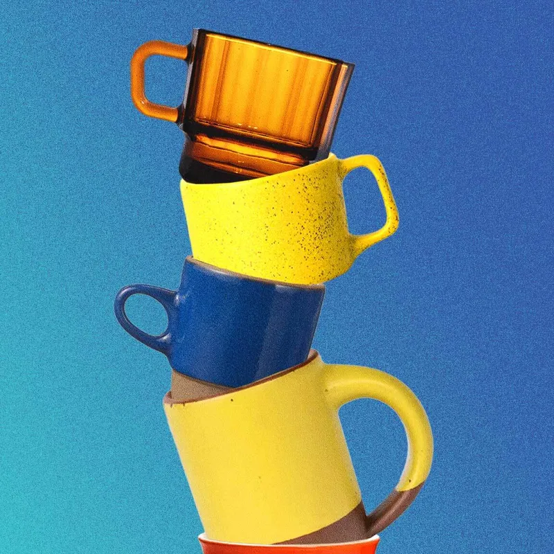 best coffee mugs in a stack