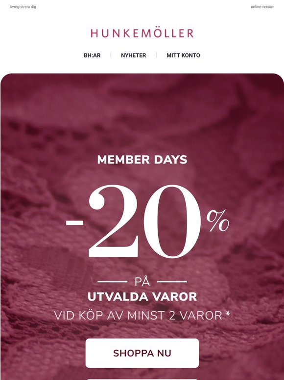 Medlemmar får 20% rabatt på ALLT ✨