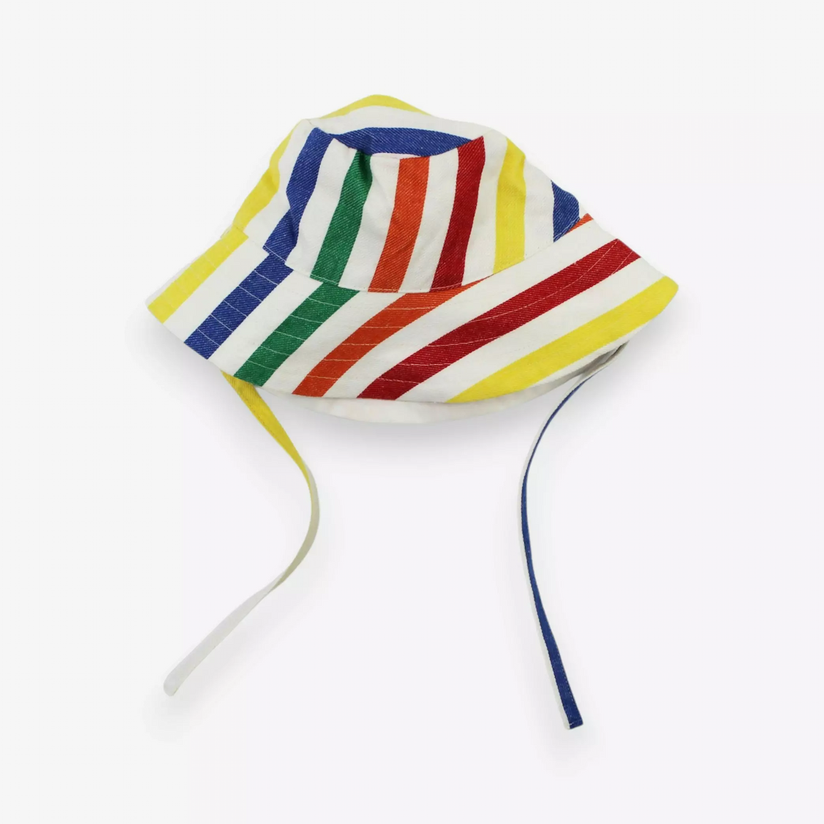 Toby Tiger Organic Happy Stripe Woven Reversible Sun Hat
