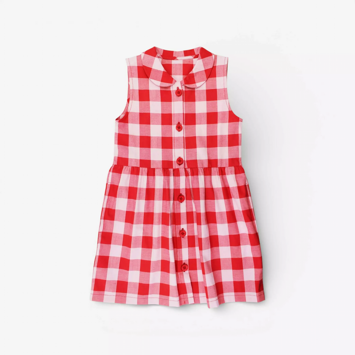 Toby Tiger Organic Red Gingham Woven Dress