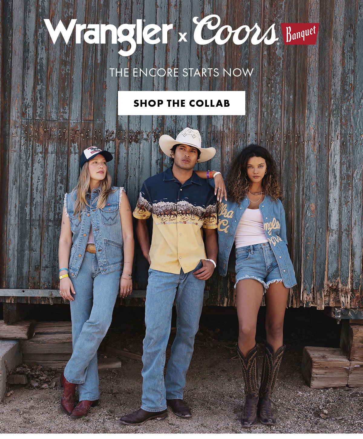 Wrangler x Coors Banquet The encore starts now Shop The Collab