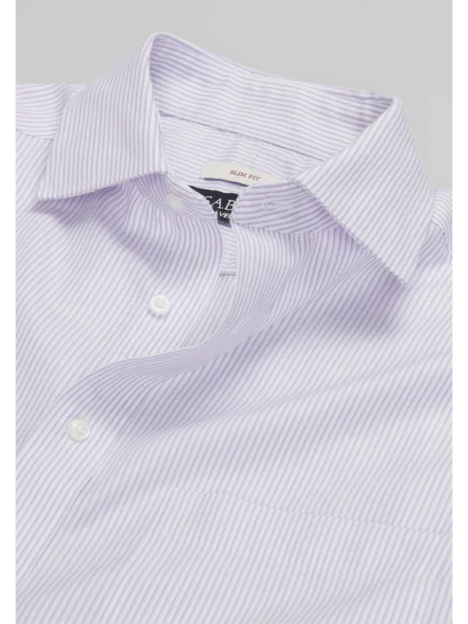 Traveler® Collection Slim Fit Tight Stripe Dress Shirt
