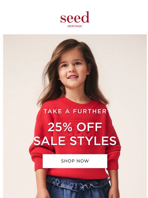 Don’t Miss Out: 25% Off Sale Styles