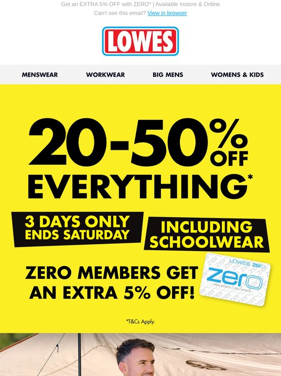 Ends Tomorrow ⏰ 20 - 50% OFF EVERYTHING!*