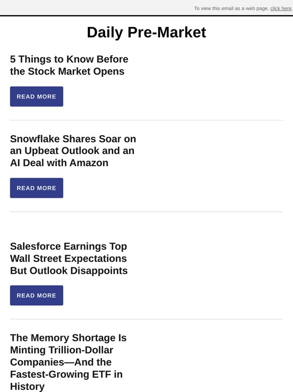 5 Things to Know Before the Stock Market Opens