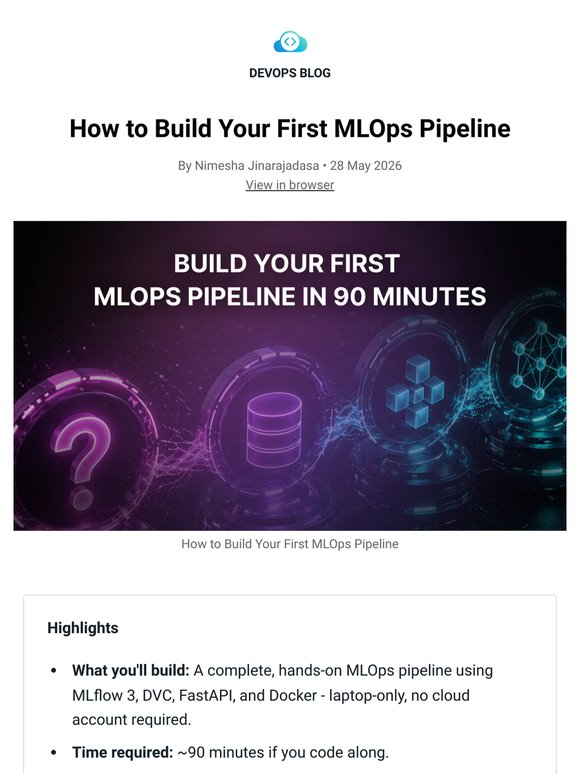 How to Build Your First MLOps Pipeline