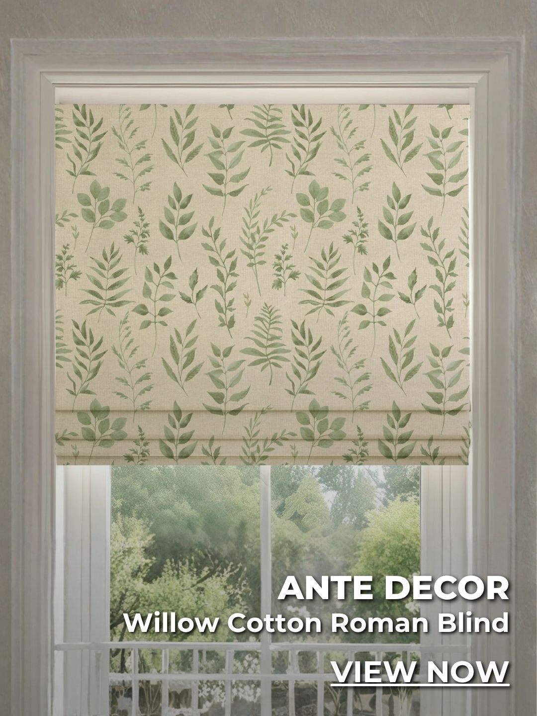 Ante Decor Willow Cotton Roman Blind