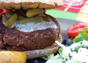 Hamburguesa de alubias rojas