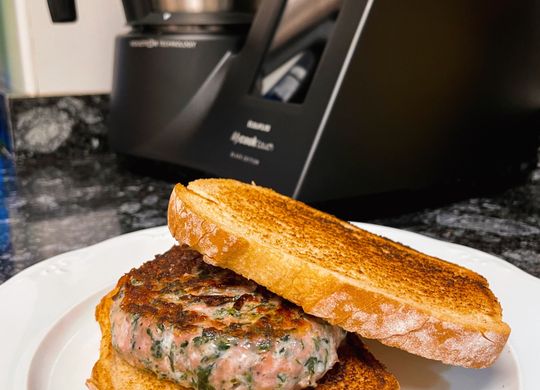 Hamburguesas de espinacas y queso
