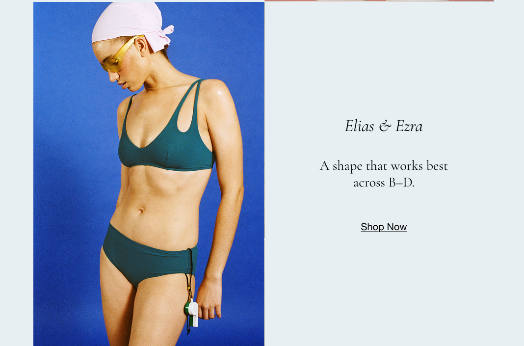 The Elias bikini top and ezra hipster