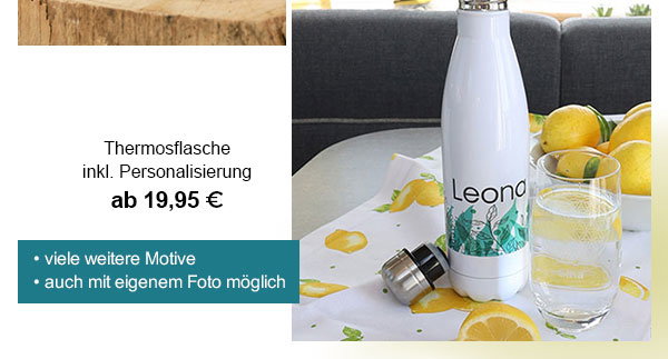 Thermosflasche inkl. Personalisierung ab 19,95€! Viele weitere Motive, auch mit eigenem Foto möglich. 