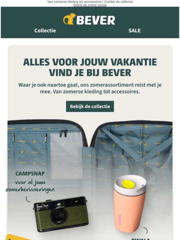 Alles voor jouw vakantie vind je bij Bever