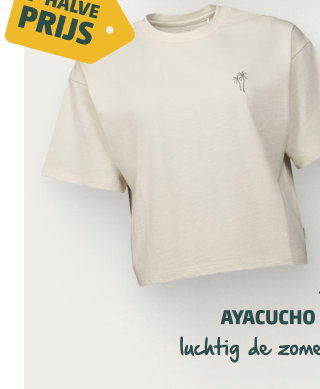 Ayacucho  Cropped Mini Embroidery Tee Dames