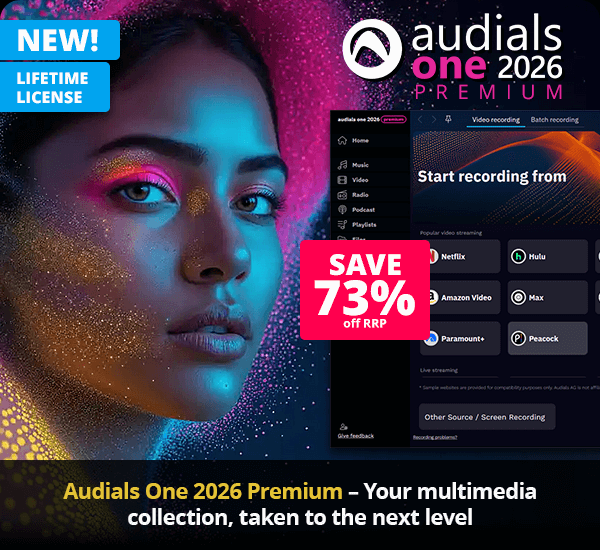 Audials One 2026 Premium | Audials One 2026 Premium: The ultimate all-in-one media recorder!
