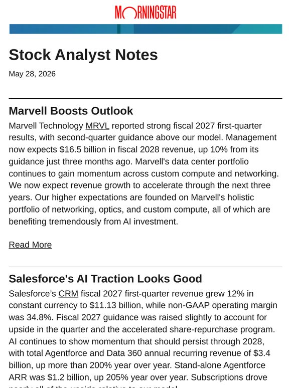 Marvell, Salesforce, Synopsys, Snowflake, Agilent, HP