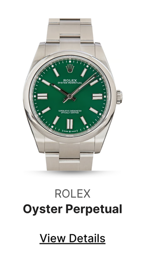 Pre-Owned Green Dial Rolex Oyster Perpetual 41 Ref 124300