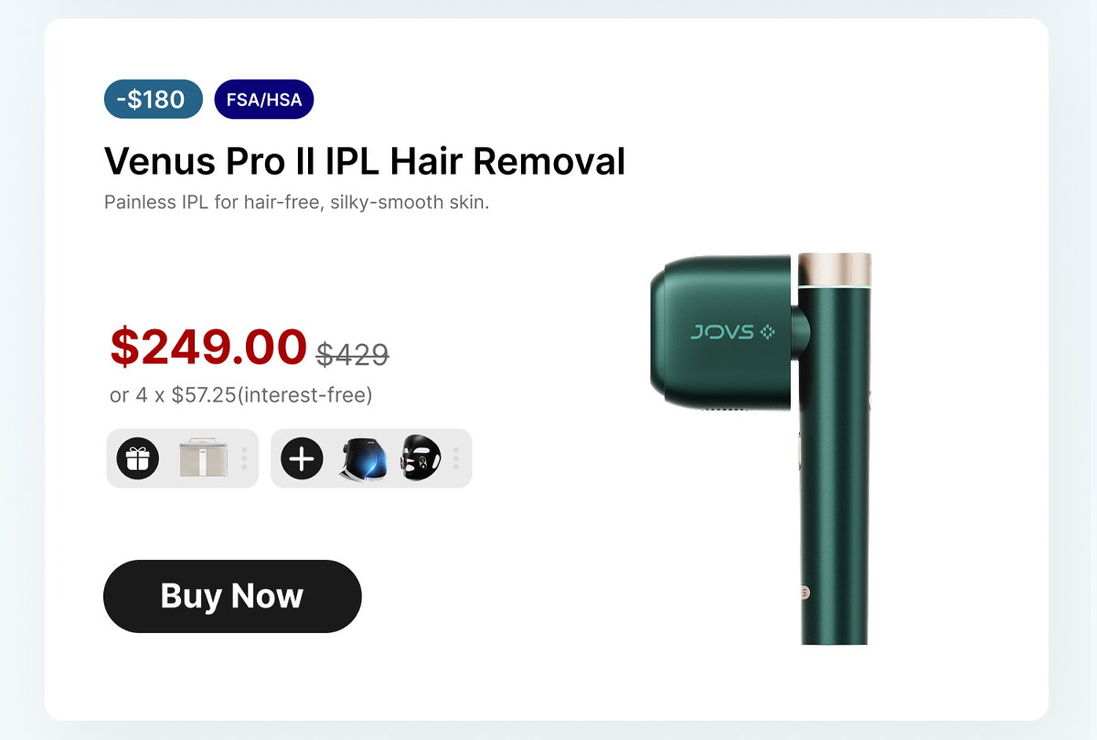 Venus Pro II IPL Hair Removal - Painless IPL for hair-free, silky-smooth skin. 