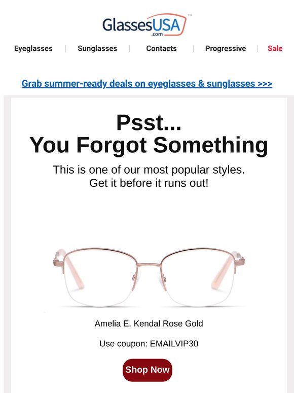 These Amelia E. frames are selling fast, shop now for 30% off