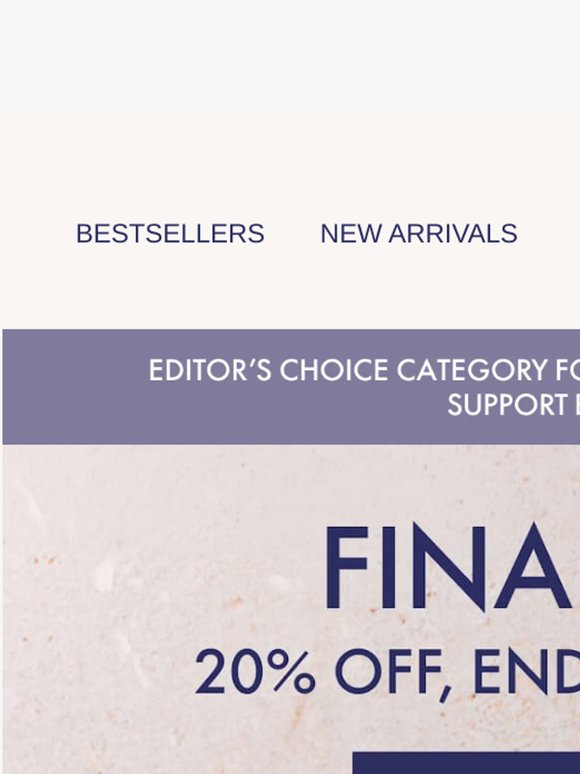 Final hours. 20% off ends at midday.