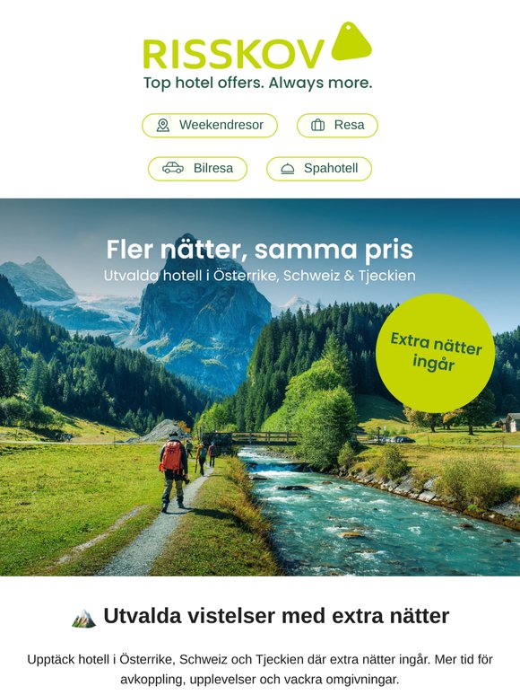 🎁 Fler nätter, samma pris