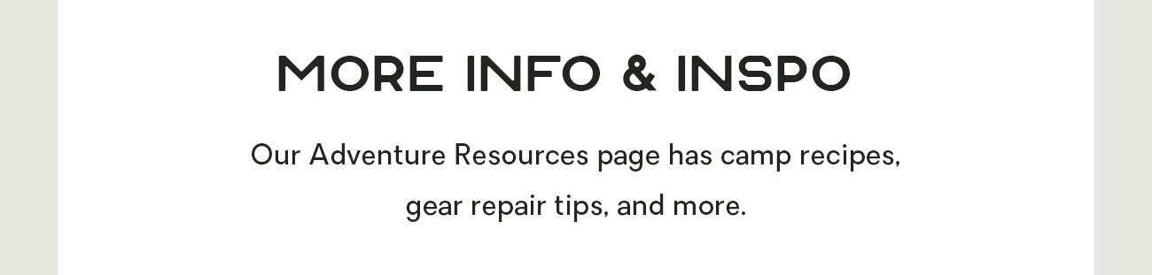 More Info and Inspo
