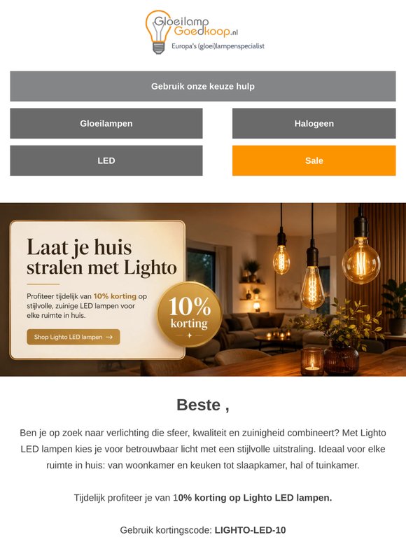 💡Laat je huis stralen met Lighto - nu - 10%