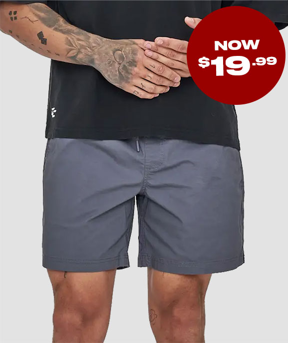 Training Club Everyday Shorts in Charcoal. Now $19.99.