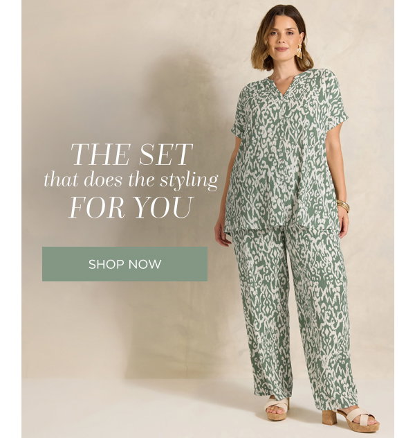 Khaki Green Aztec Print set