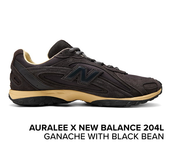 AURALEE x New Balance 204L GANACHE with BLACK BEAN