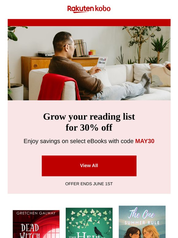 Need an excuse to buy more books? Here’s 30% off!