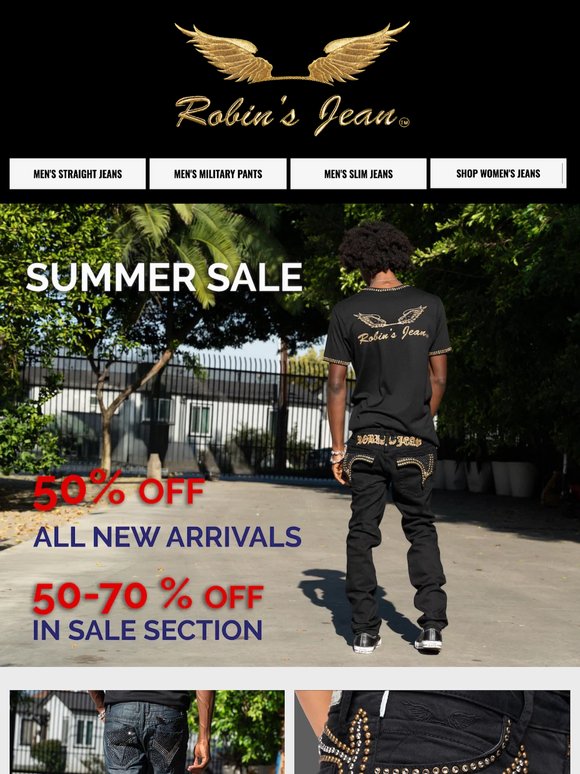 SUMMER SALE! 50% OFF ALL NEW ARRIVALS!