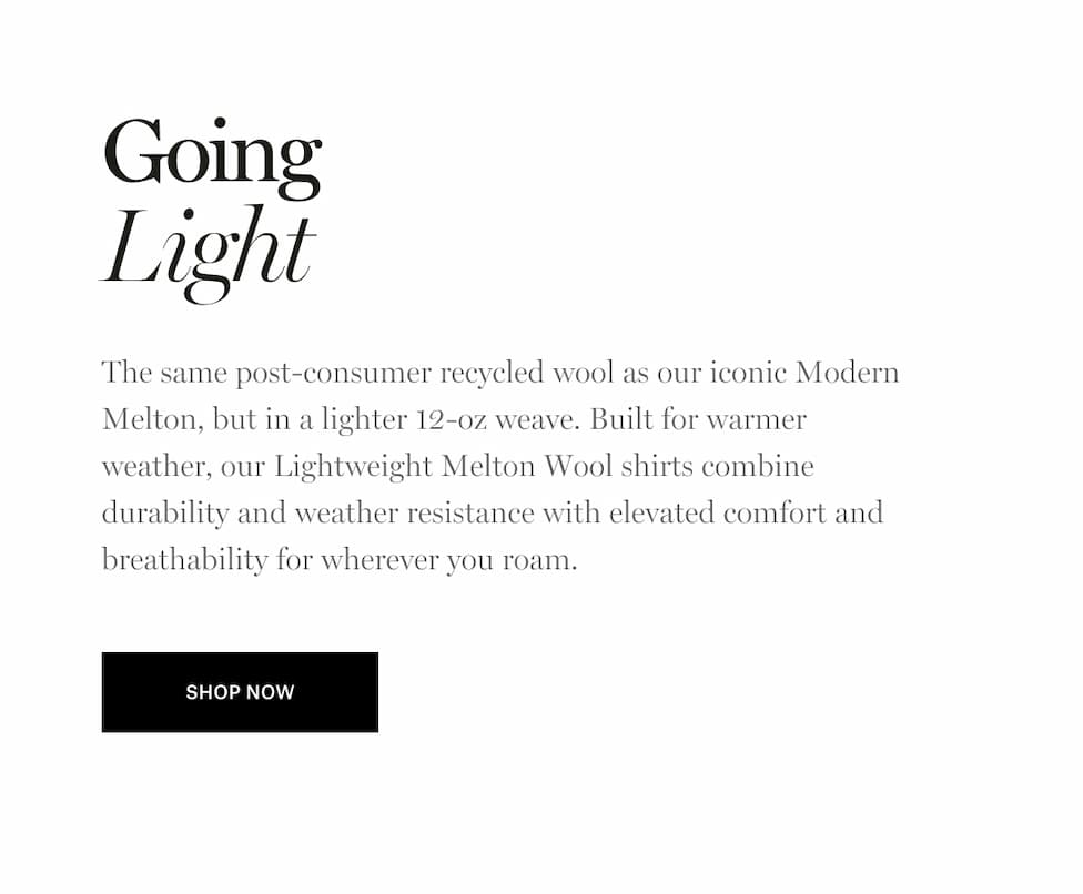 12-oz lightweight Melton Wool