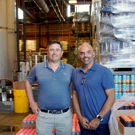 Jackalope Brewery chief revenue officer Steve Wright smiles alongside owner Steve Barone, who acquired the business through his investment firm Tacoma and Hoyt LLC in 2024.