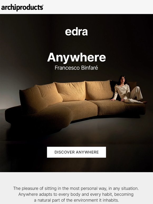 Anywhere sofa by Edra: the pleasure of sitting in the most personal way